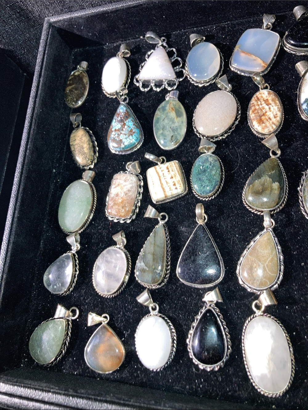 Randomly picked Gemstone Pendant stamped 925 or (pick one) - Picture 3 of 7